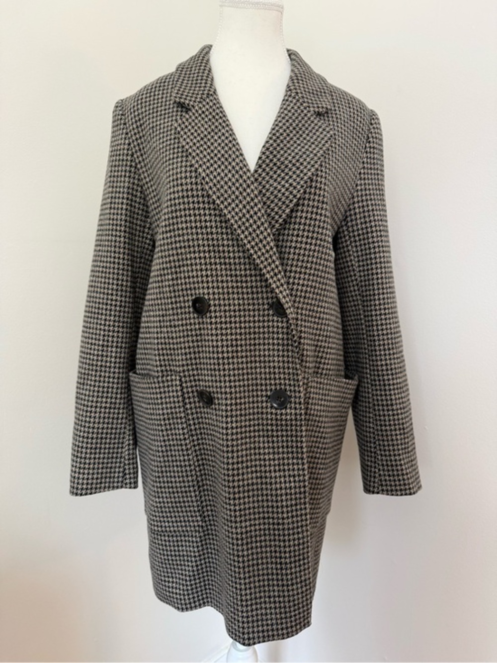 Zara Houndstooth Coat Size XS